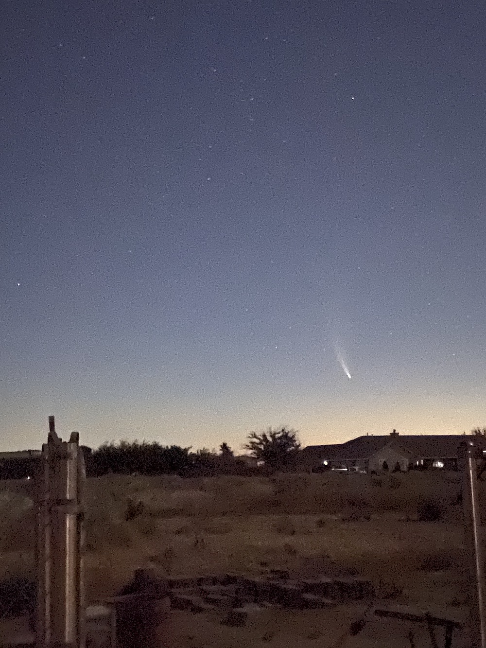 Comet NEOWISE in morning NE sky